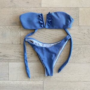 SHEIN Blue Ruffle Bikini